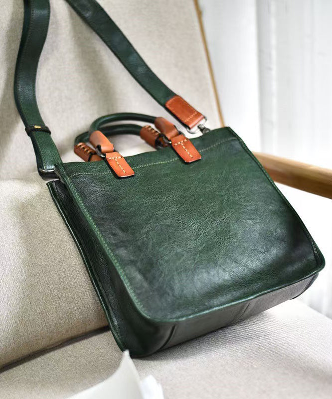 Leather Large New Capacity Retro Bag Message