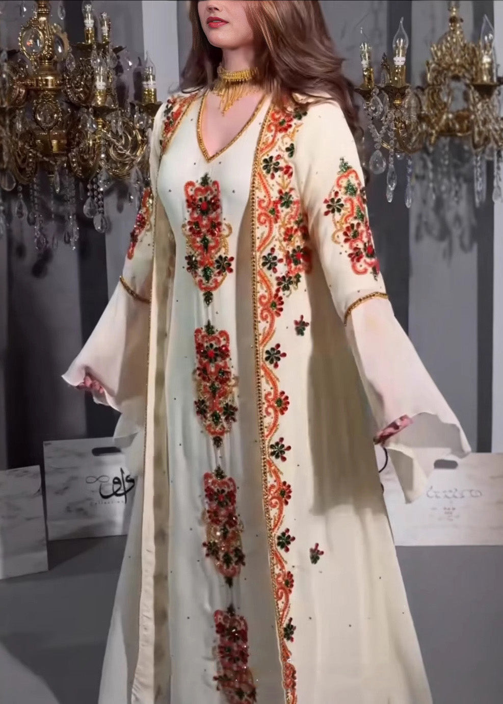 Summer Embroidered Black Robe Pieces Dress New Set Two Style