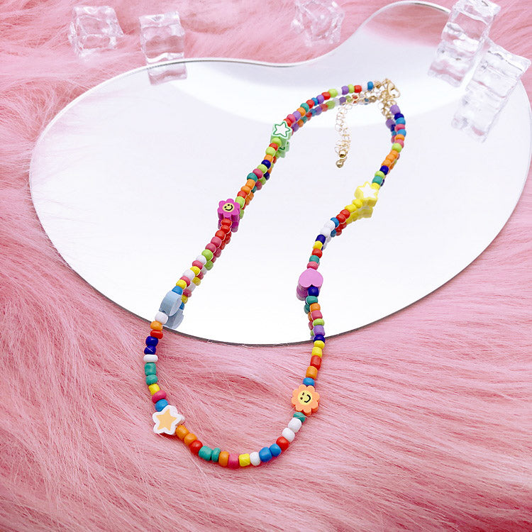 Y2K Candy Beaded Necklace - Standart / Multi - Necklace