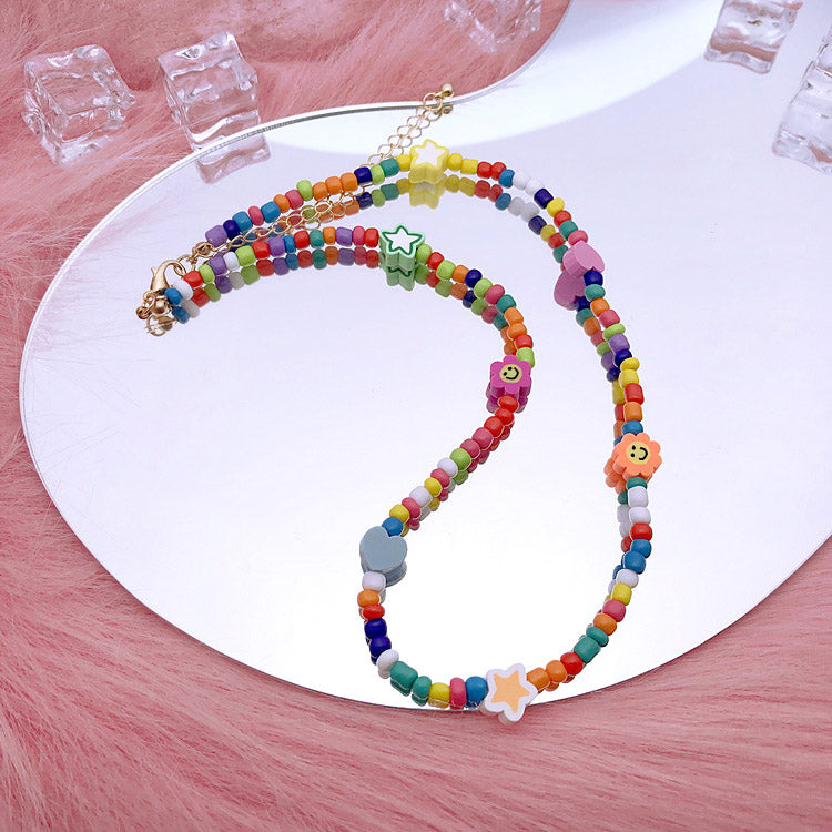 Y2K Candy Beaded Necklace - Standart / Multi - Necklace