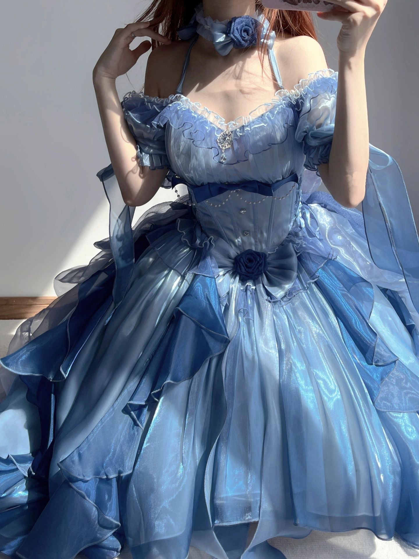 blue jellyfish dress open legs Osaka opens 'jellyfish season' with stylish win at Australian Satin Color Jellyfish Love Polka Polish