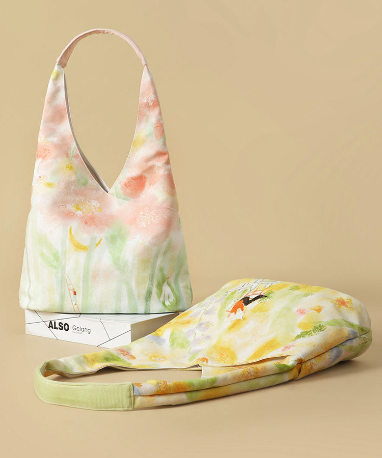 Bag Pink Canvas Illustration Japanese Shoulder Original