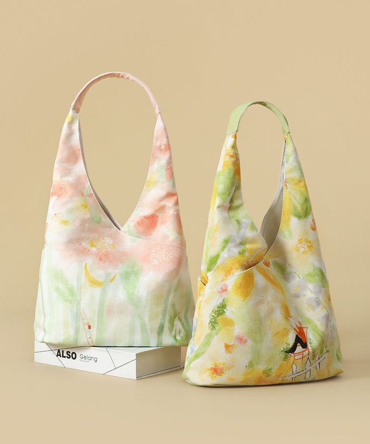 Bag Pink Canvas Illustration Japanese Shoulder Original