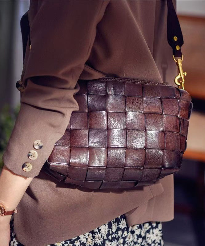 Retro Weave Shoulder Leather Bags Design