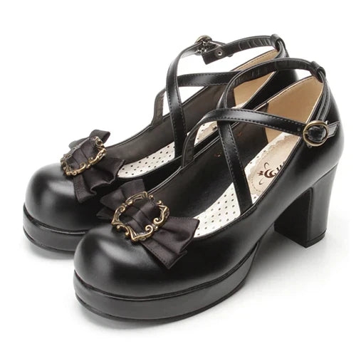 Shoes Lolita Kawaii Bowknot - Princess 35-45