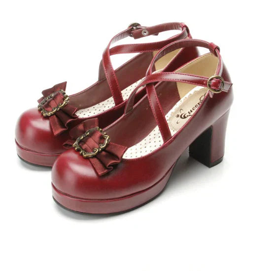 Shoes Lolita Kawaii Bowknot - Princess 35-45
