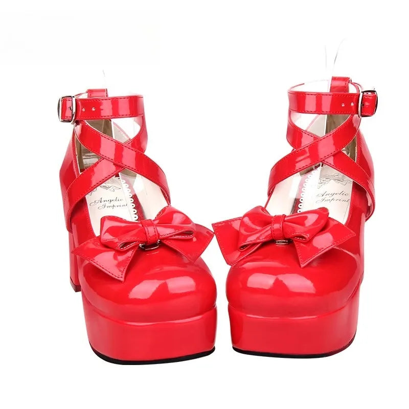 Shoes Lolita Kawaii Bowknot - Princess 35-45