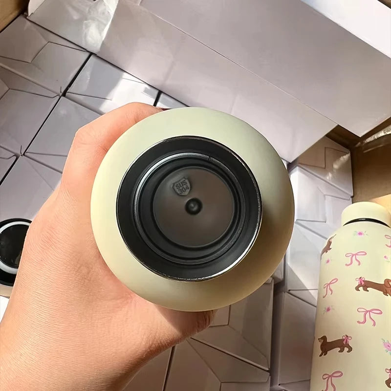 Kawaii Puppy Coffee Tumbler Stainless Steel Bottle