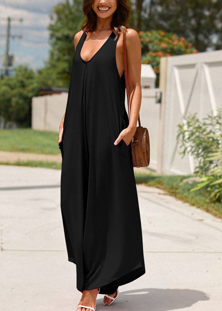 Summer Maxi Black Spaghetti Strap Dress Women Patchwork