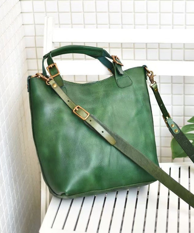 Tote Handbag Capacity Women Leather Large Orange