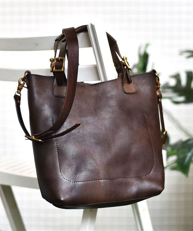 Tote Handbag Capacity Women Leather Large Orange