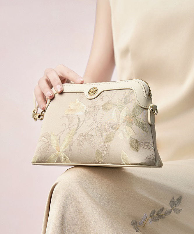 Vintage Silk Print CrossBody Green Bag Women