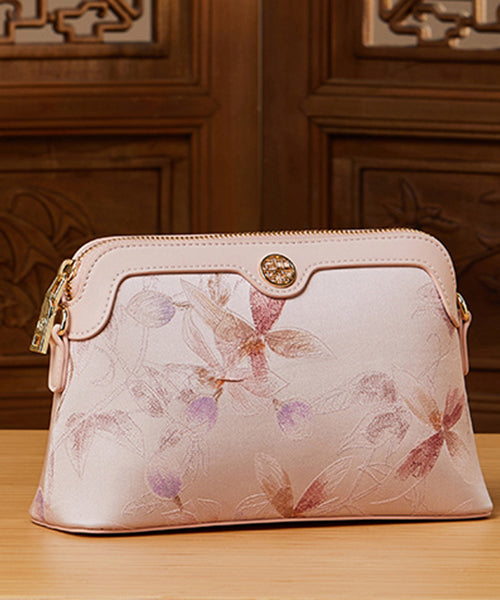 Vintage Silk Print CrossBody Green Bag Women