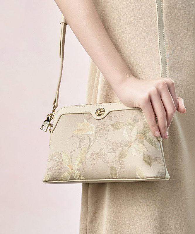 Vintage Silk Print CrossBody Green Bag Women