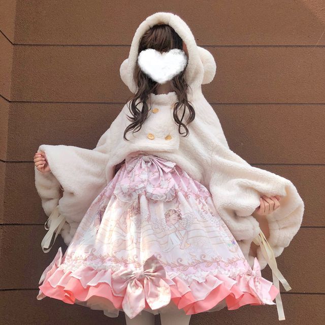 Hooded Double-Breasted Fleece Cropped Jacket