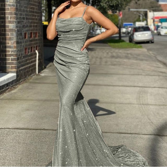 Gown Mermaid Evening Glitter