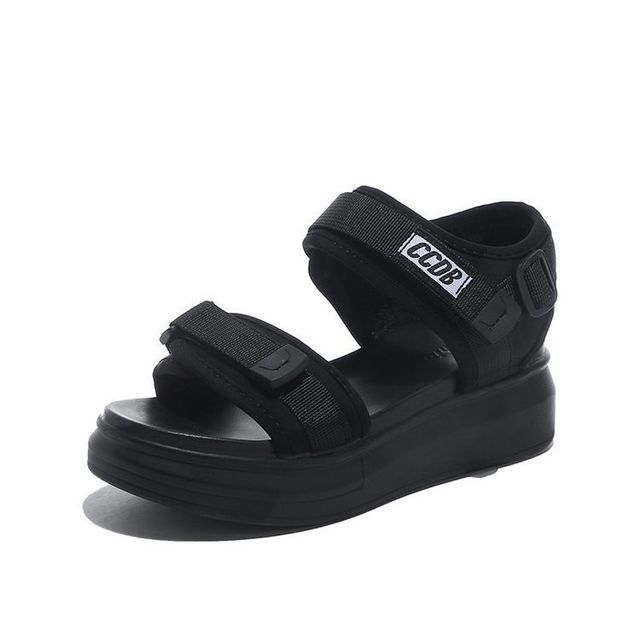Strap Sandals Wedge Adhesive Heel Platform