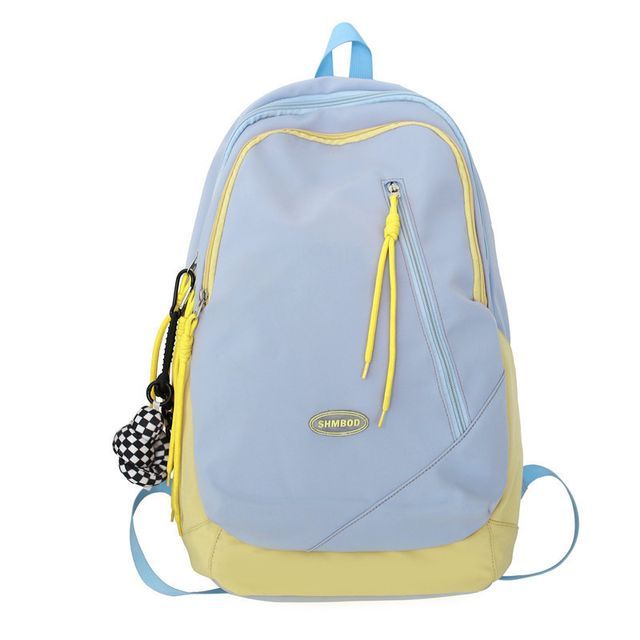 Nylon Two-Tone Backpack Logo