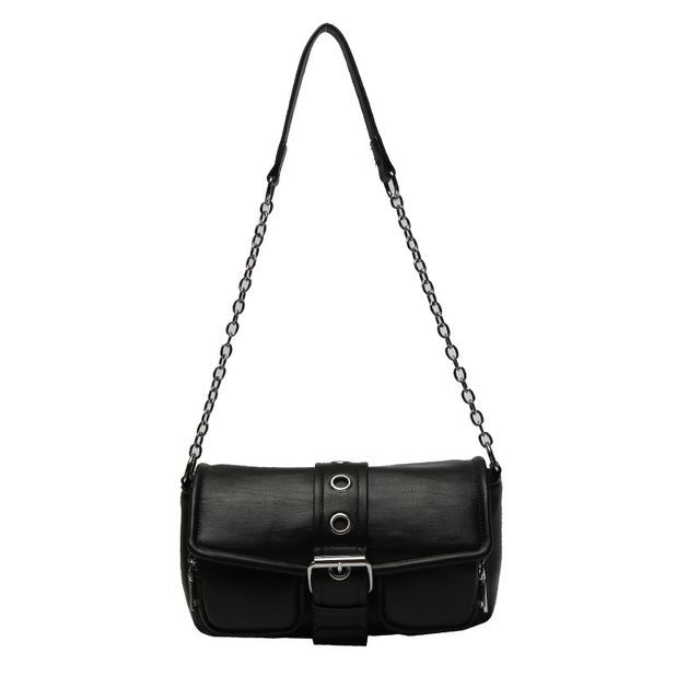 Buckled Shoulder Strap Chain Bag