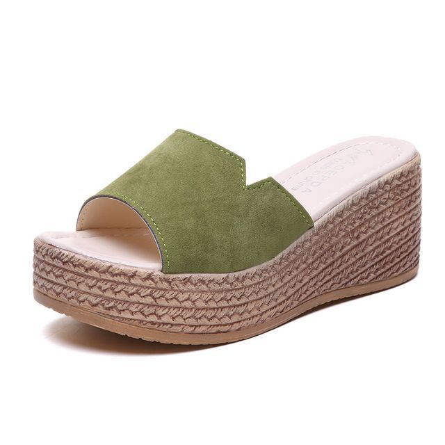 Slide Sandals Wedge-Heel Platform