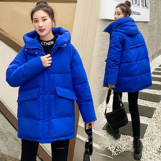 Hooded Plain Padded Coat