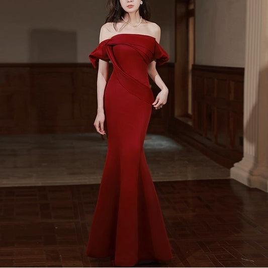 Off-Shoulder Gown Mermaid Evening