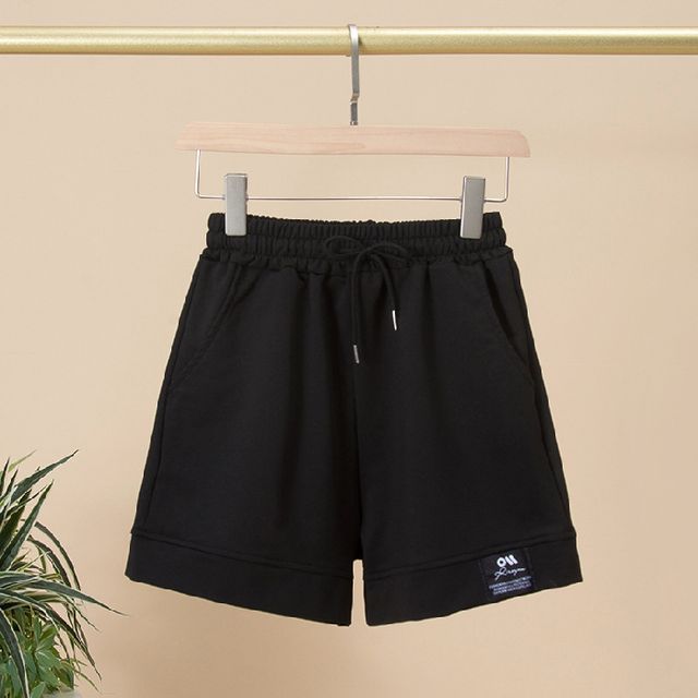 High Shorts Waist Label Plain Applique