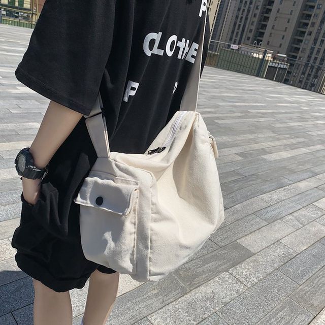Plain Crossbody Bag Canvas