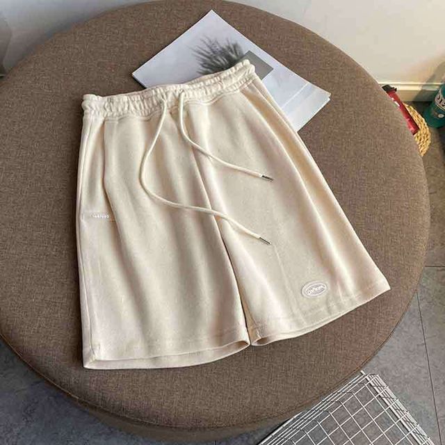 Drawstring Lettering Waist Shorts