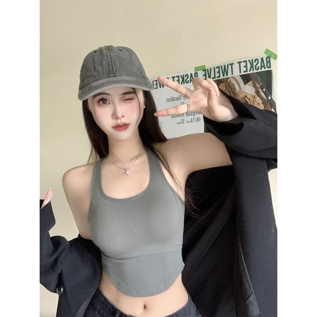 Halter Top Padded Plain