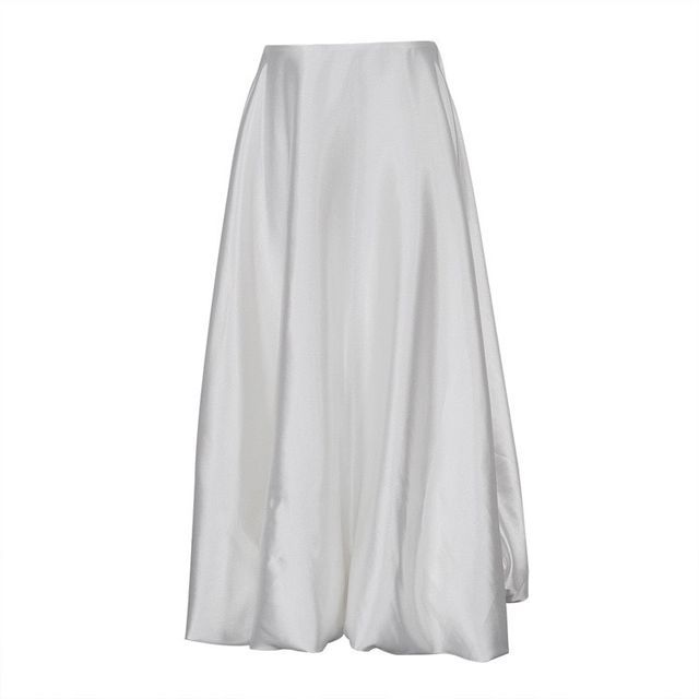 High Maxi Plain A-Line Waist Skirt