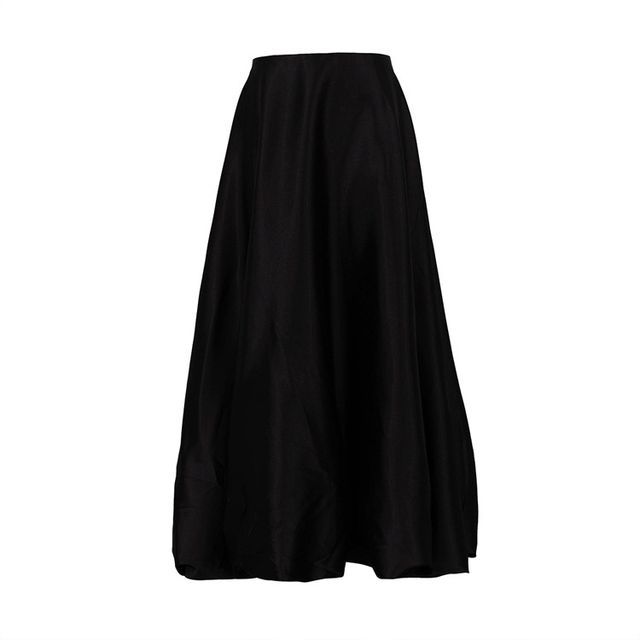 High Maxi Plain A-Line Waist Skirt