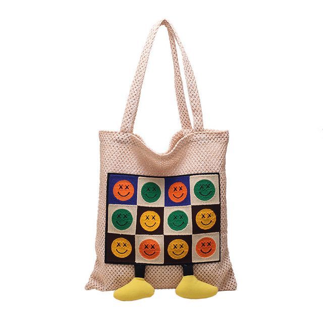 Smiley Tote Face Crochet Bag