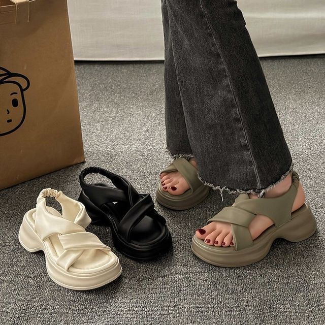 Slingback Knot Platform Sandals