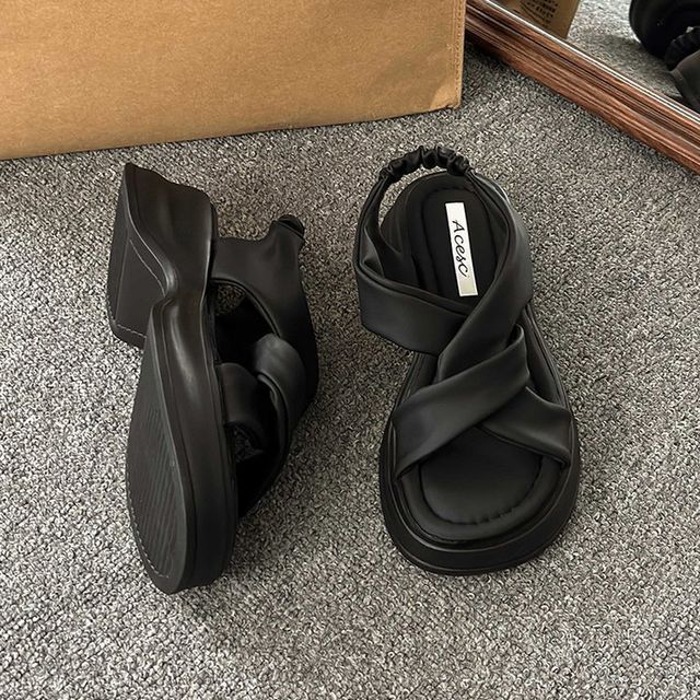 Slingback Knot Platform Sandals