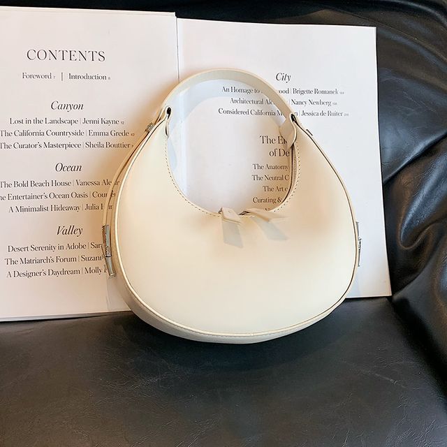 Zip Faux Shoulder Leather Bag