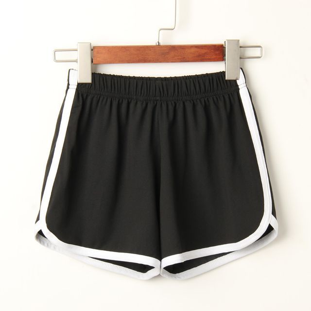 Sweat Waist Shorts Elastic Trim Contrast