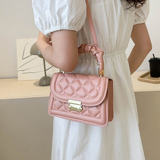 Flap Ruched Handle Crossbody Bag