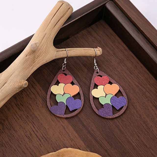 Wooden Drop Earring