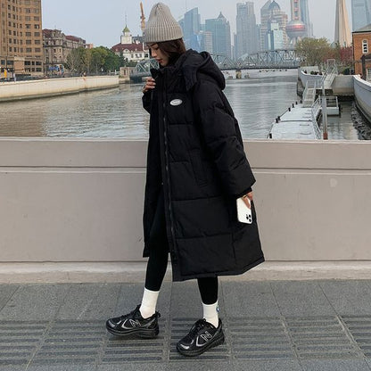 Hooded Plain Puffer Coat