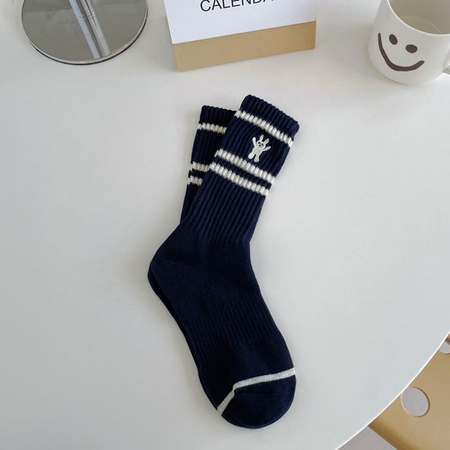 Rabbit Embroidered Socks / Set