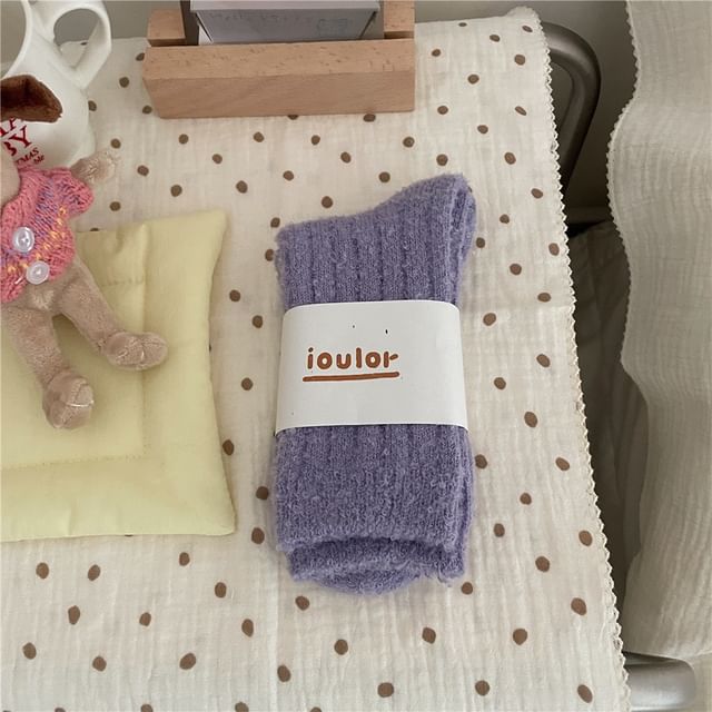 Plain Fleece Socks / Set