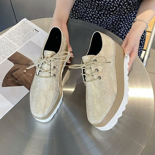 Shoes Lace-Up Platform Derby