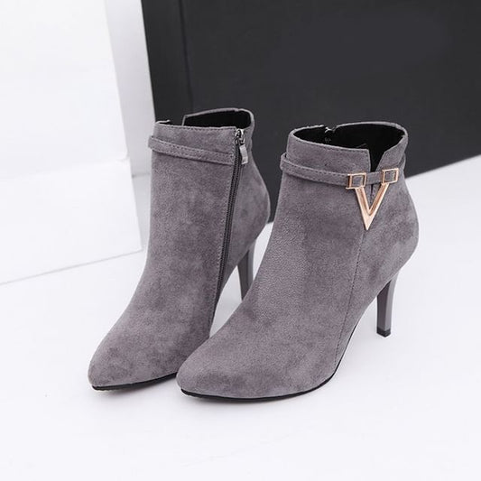 Stiletto Pointed Boots Ankle