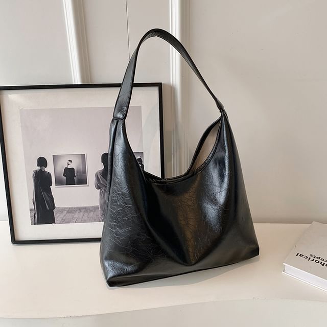 Leather Faux Tote Plain Bag