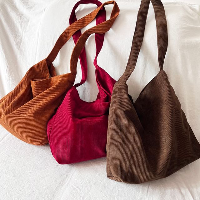 Crossbody Bag Corduroy Plain