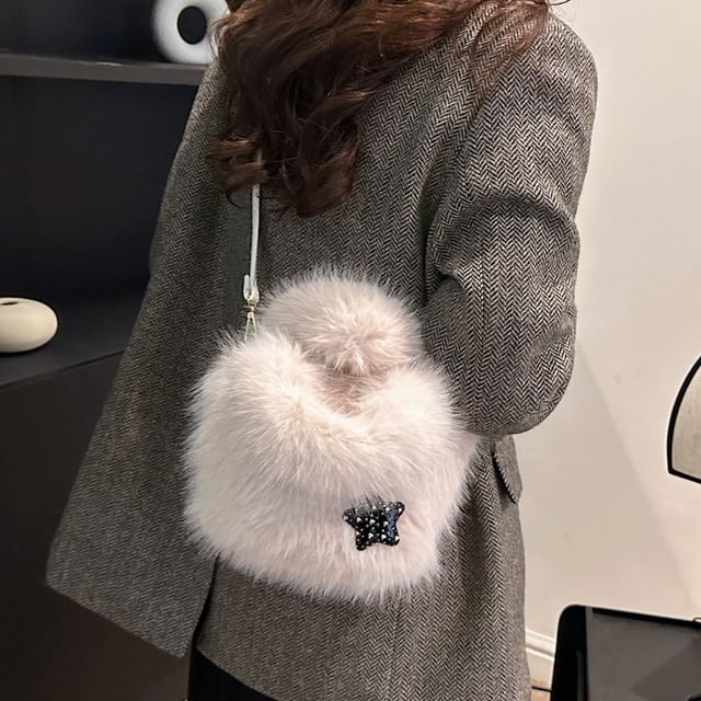 Fluffy Crossbody Bag Plain