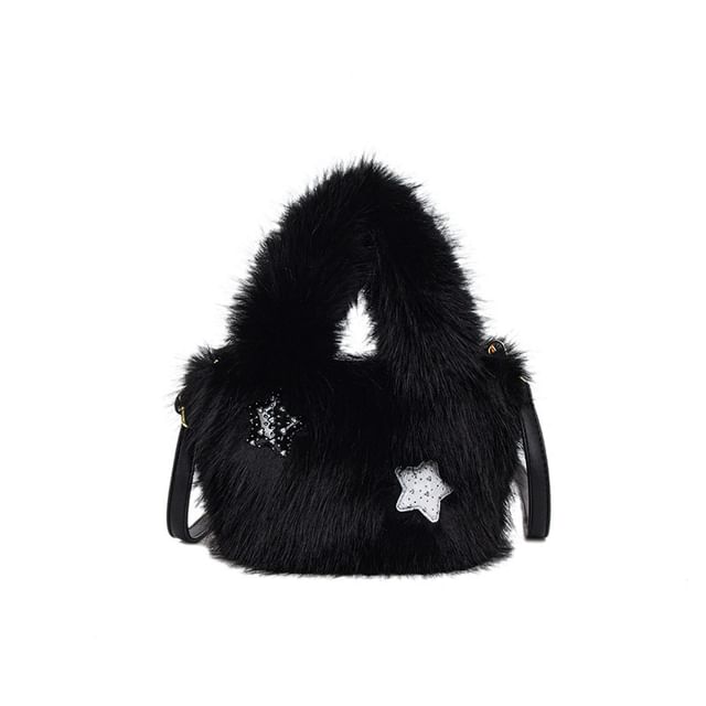 Fluffy Crossbody Bag Plain