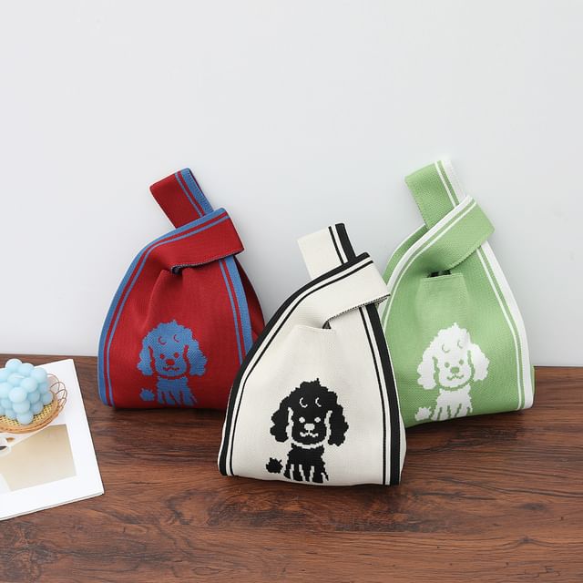 Bag Jacquard Knit Dog Tote
