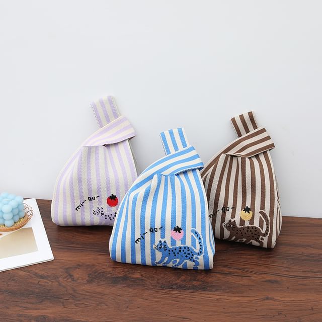 Tote Knit Cat Jacquard Bag